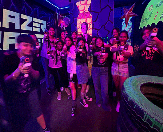 People enjoying their time at Lazer Crazer Tag Arena